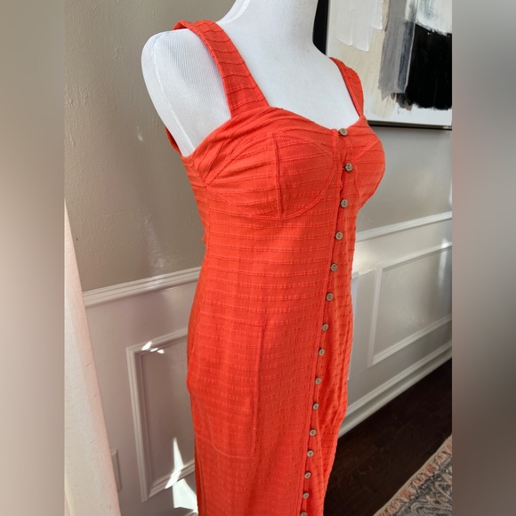 Free People Beach Lafayette Midi Dress | Capri Orange - Picture 4 of 6